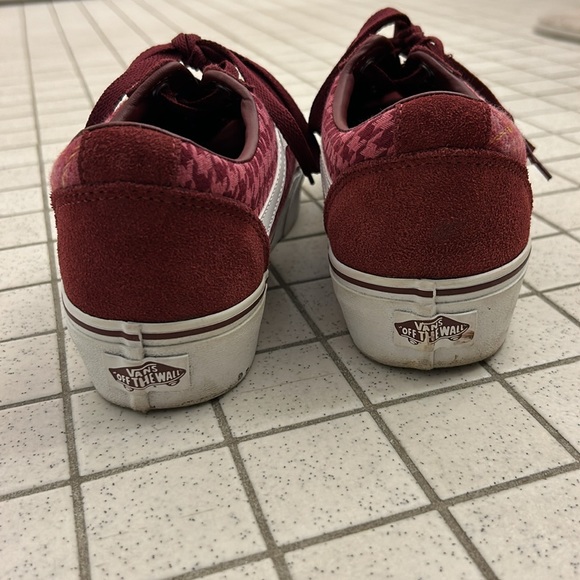 Vans Off the Wall - Plaid and Houndstooth Patterned Sneakers ~1 inch Platform - Picture 5 of 9